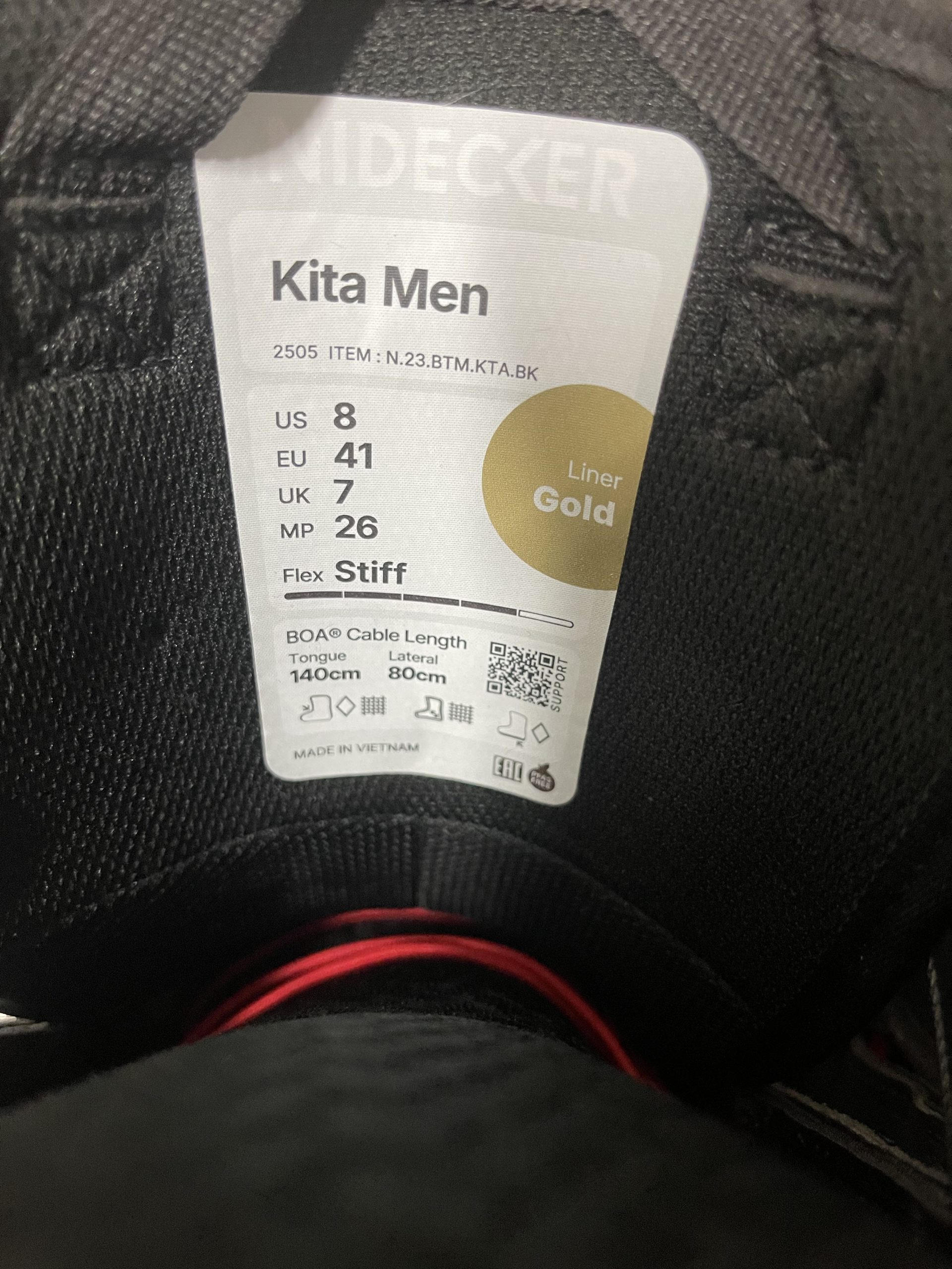 2526 니데커 키타 Nidecker Kita Men 스노우보드 부츠 260mm - 이미지 3